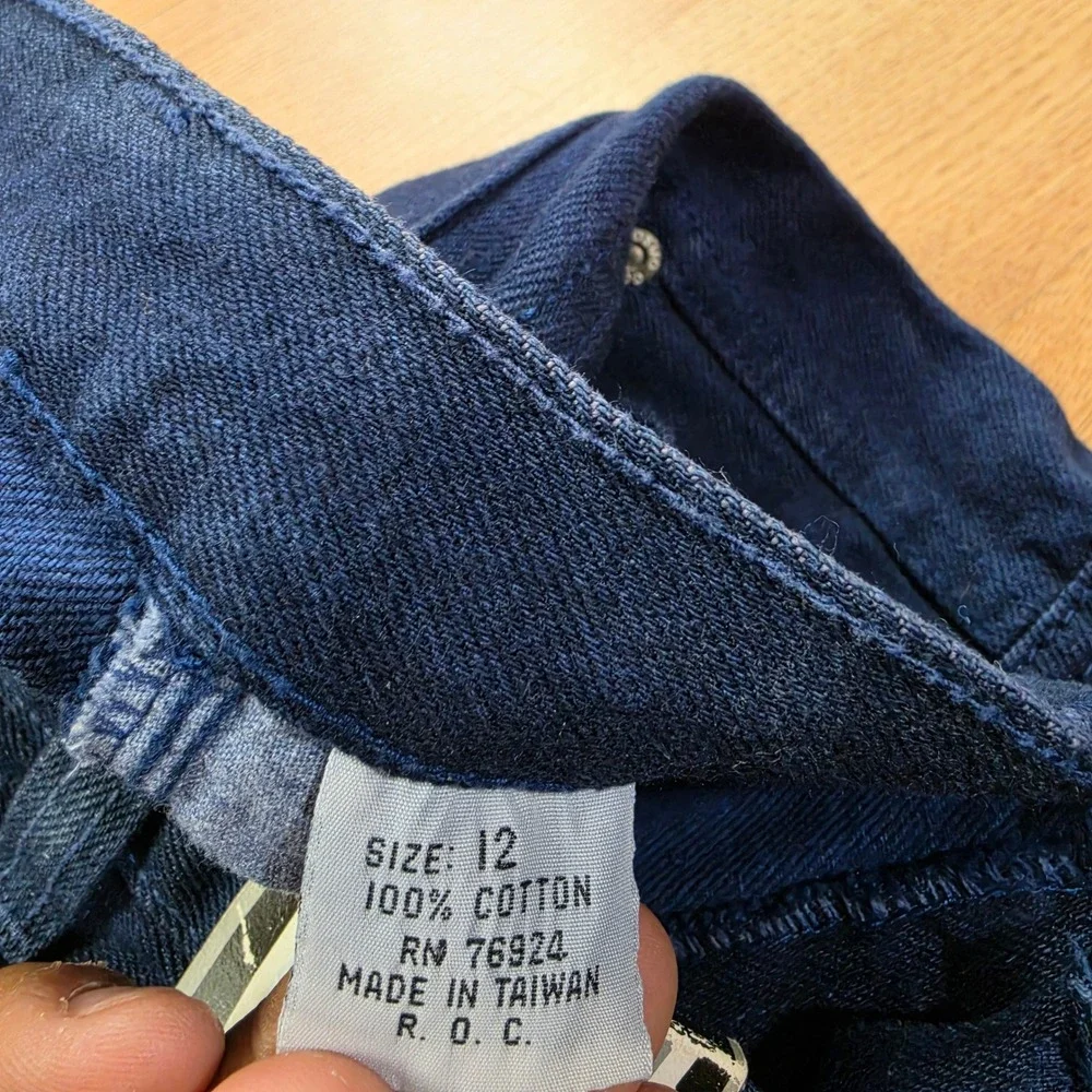 Cosmo Jeans Cargo Pants Boys 12 1030B Baggy Wide Leg Denim Indigo Blue NWT 90s